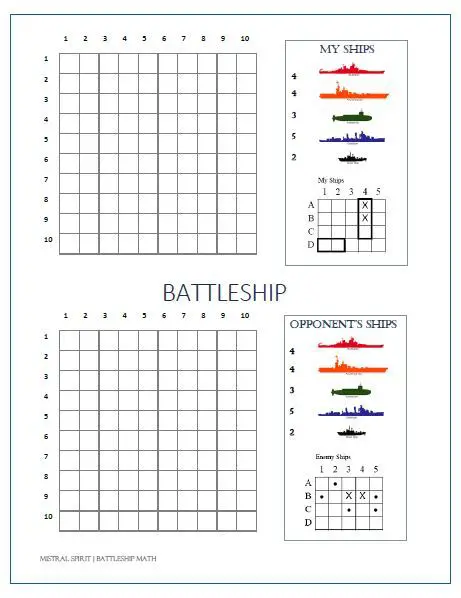 Battleship Game Instructions Printable