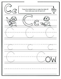 Trace the Letter C Worksheets﻿