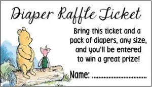 Baby Shower Diaper Raffle Tickets Free Template