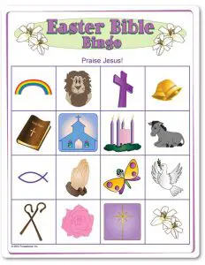 Bible Easter Resurrection Bingo