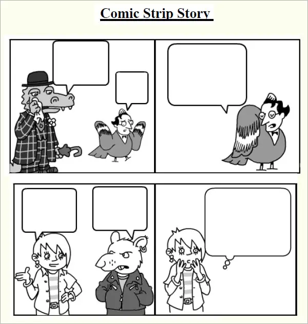 Blank Comic Strip Pages﻿