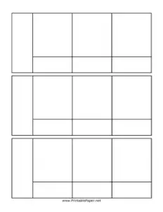 Comic Strip Template for Students﻿