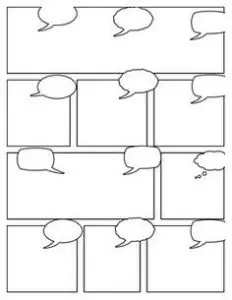 Comic Strip Template with Writing Space﻿