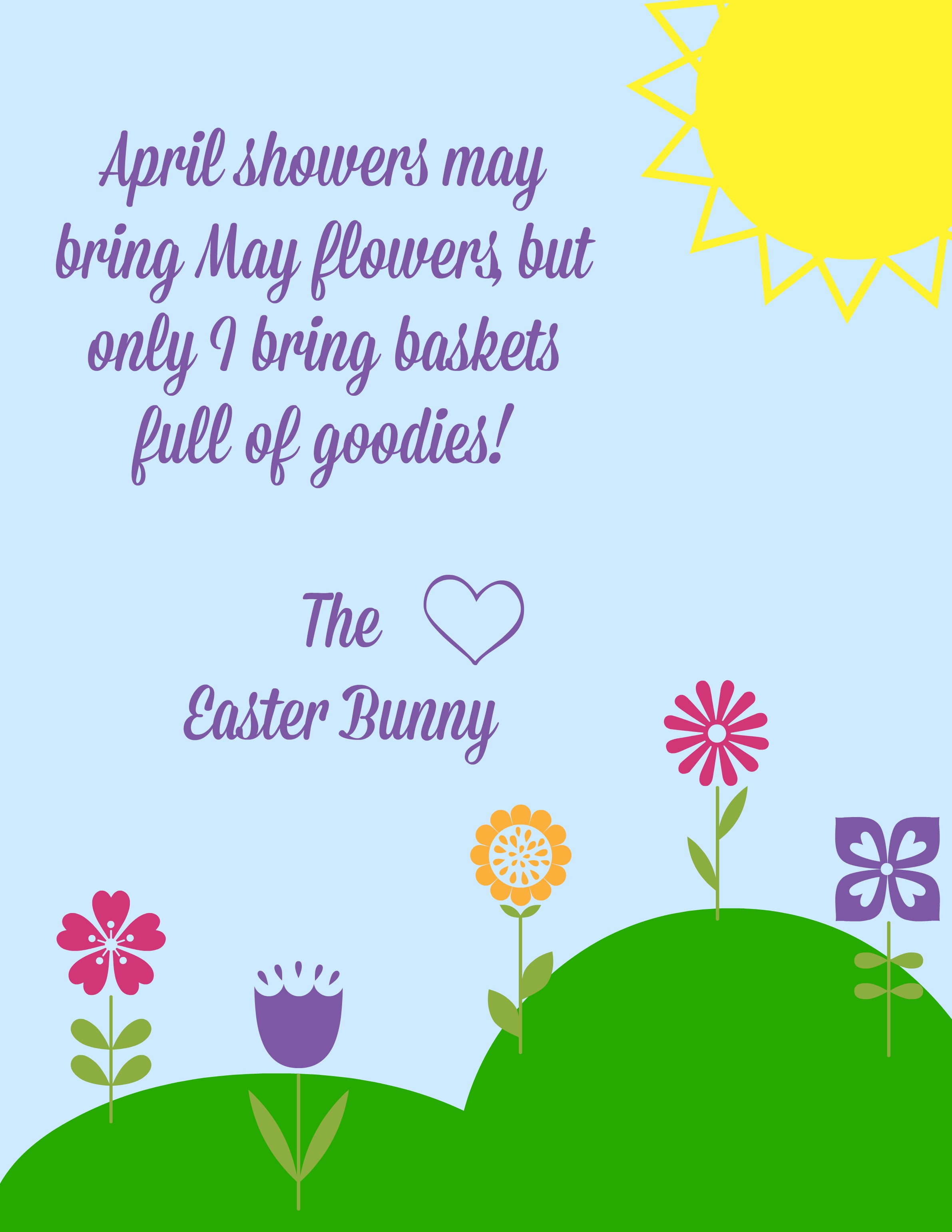 Cute Letter From Easter Bunny Printable by Kitty Baby Love