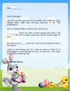 Easter Bunny Letter Examples