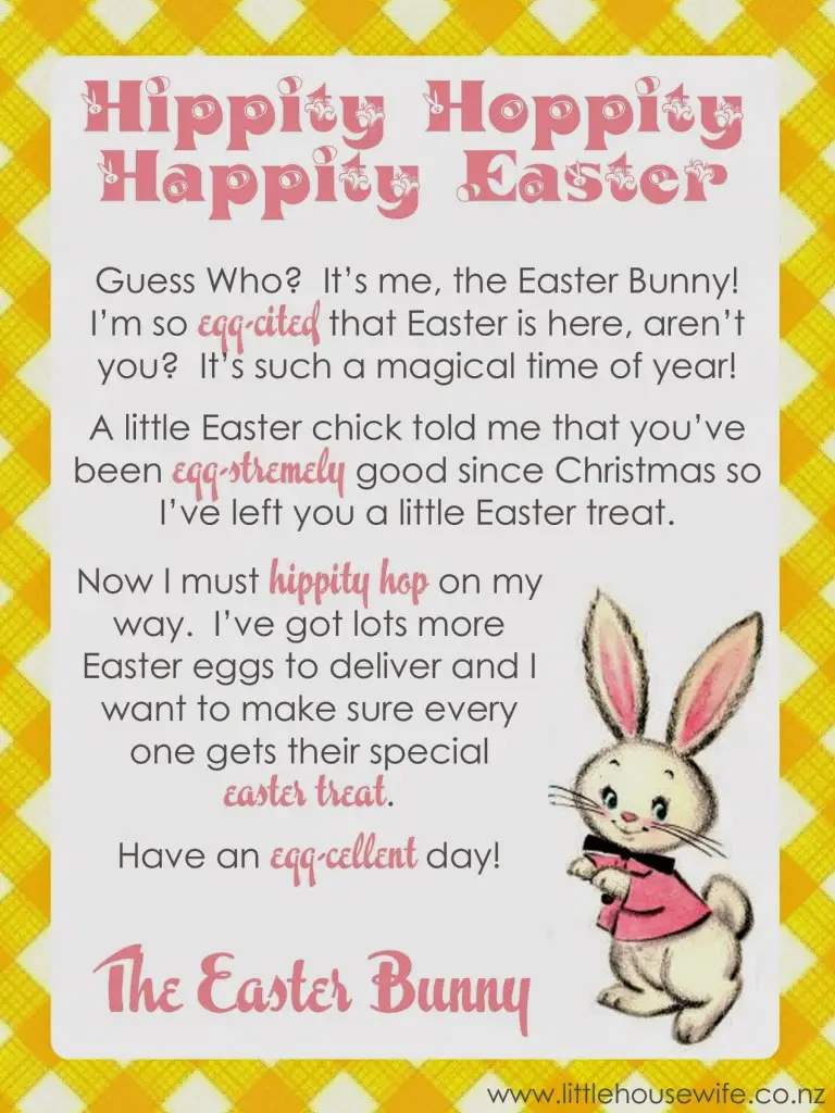 22 Playful Easter Bunny Letters - Kitty Baby Love For Letter To Easter Bunny Template