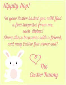 Easter Bunny Letter Template