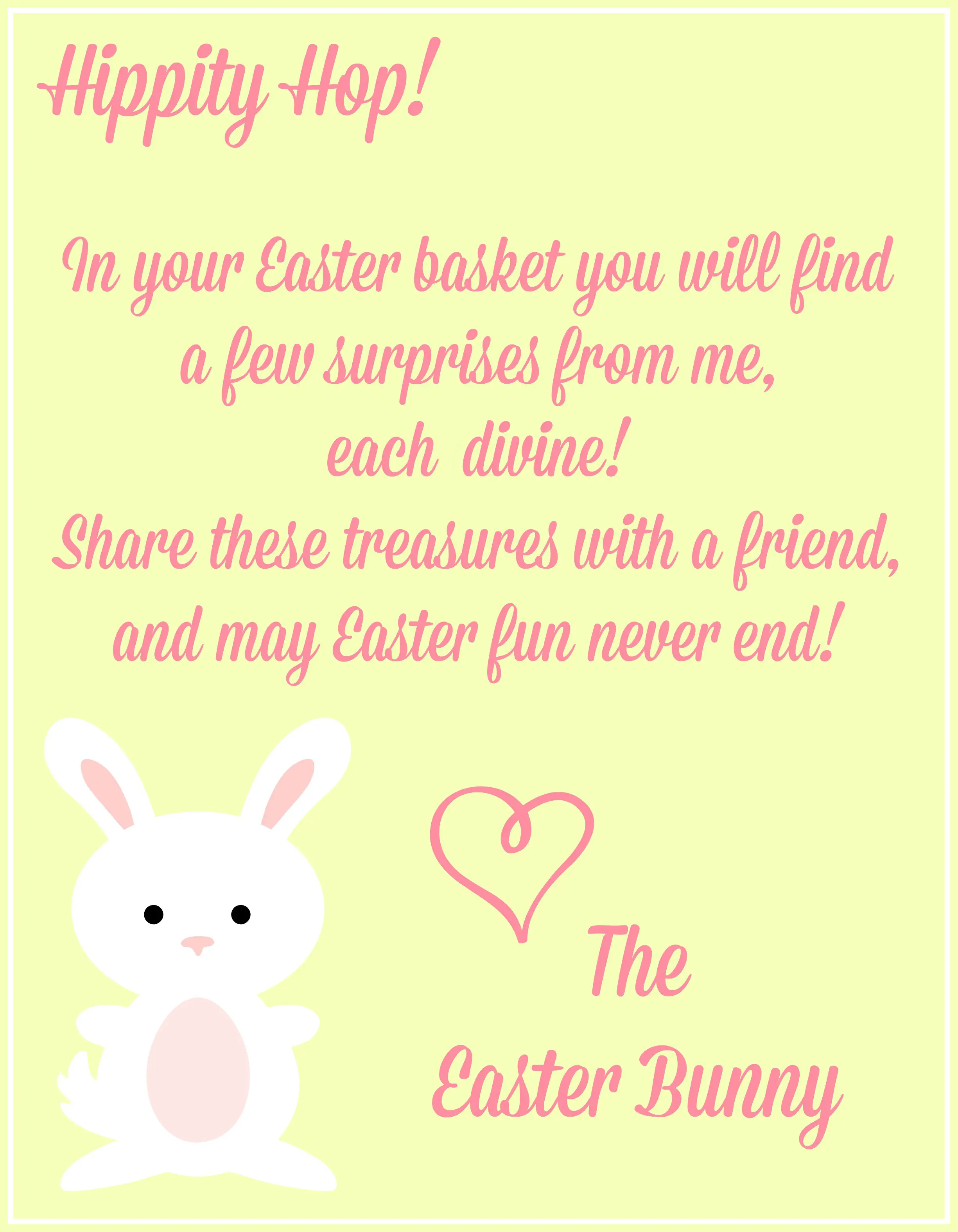 Letter From The Easter Bunny Template Card Template