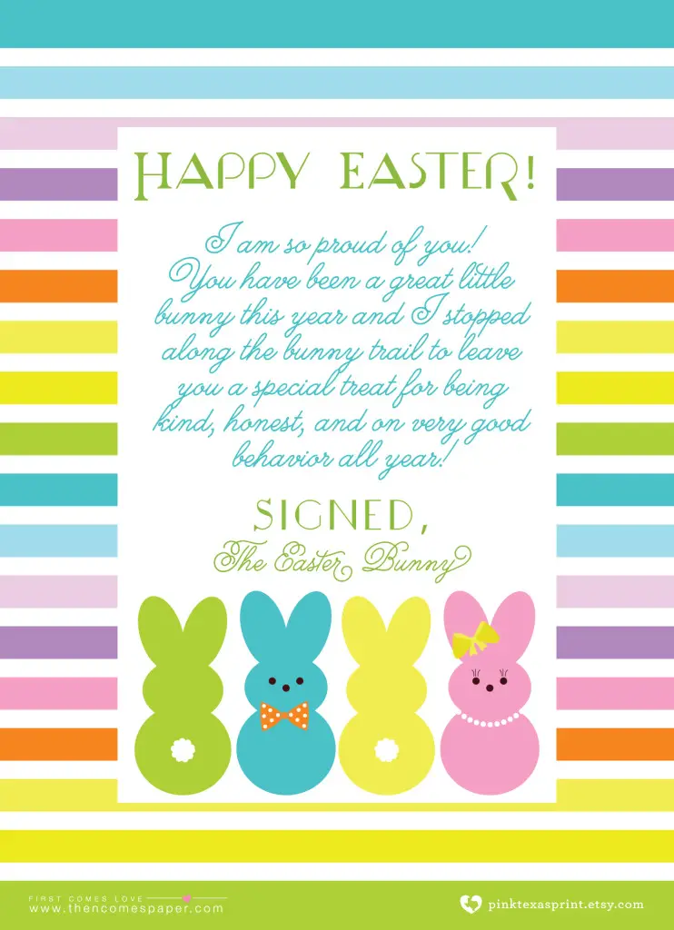 Easter Bunny Letters