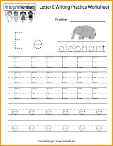 Free Letter E Worksheets for Preschool﻿