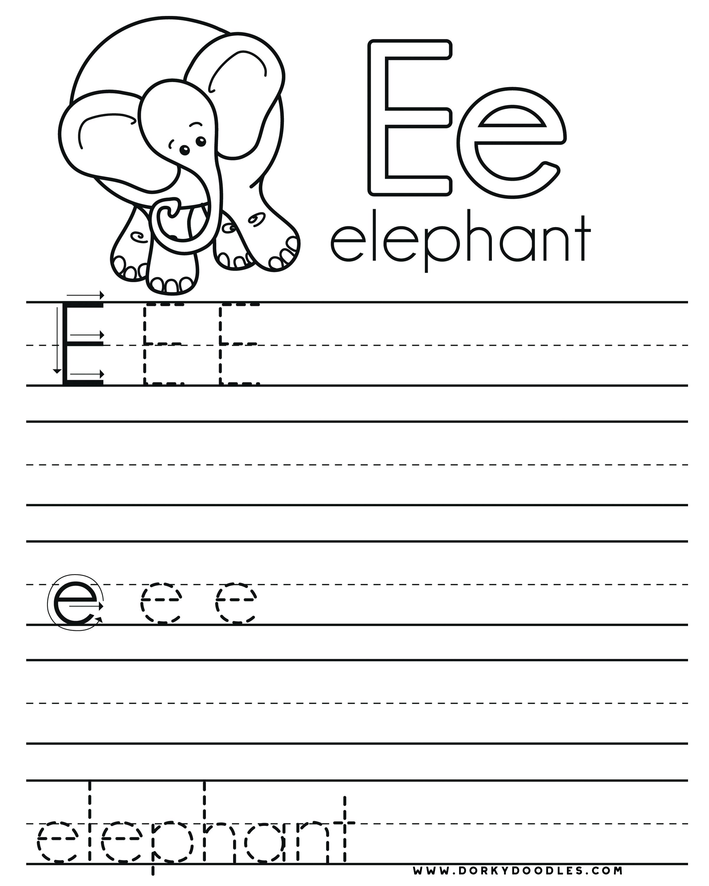 32 Fun Letter E Worksheets  Kitty Baby Love