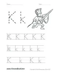 Free Letter K Worksheets for Preschool