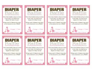 Free Printable Baby Shower Diaper Raffle Tickets