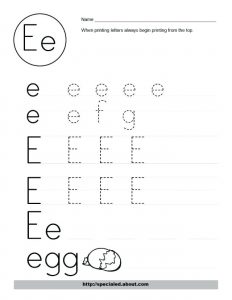 32 Fun Letter E Worksheets - Kitty Baby Love