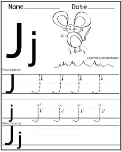 Free Printable Letter J Worksheets