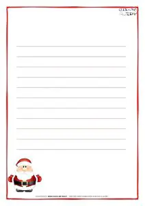 Free Santa Writing Paper Letter Printable﻿