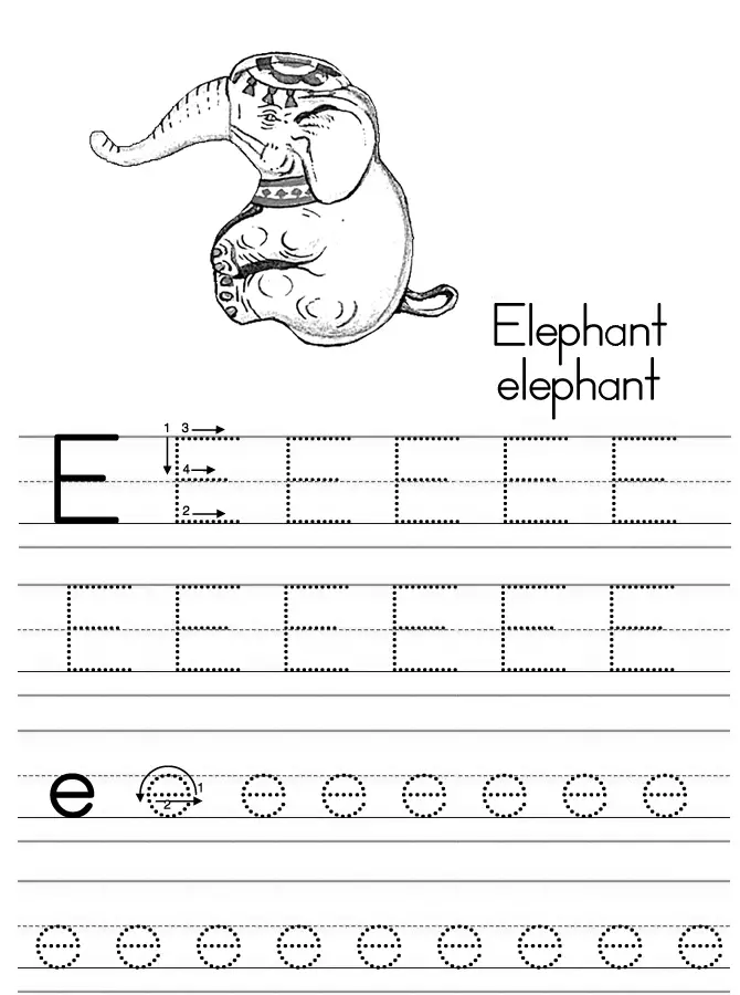 32 Fun Letter E Worksheets Kitty Baby Love