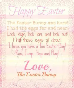 Letter From the Easter Bunny Scavenger Hunt
