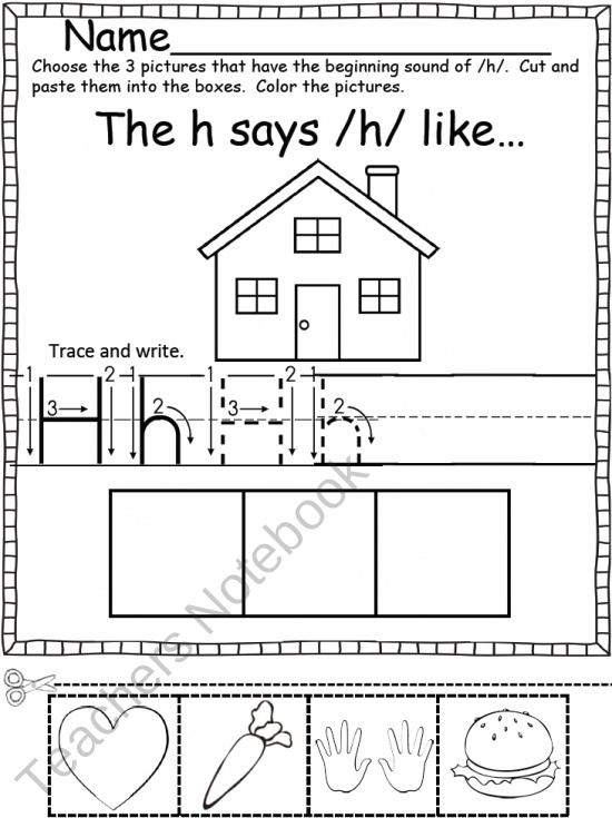 14 Enjoyable Letter H Worksheets For Kids Kitty Baby Love