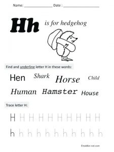 Letter H Handwriting Worksheet