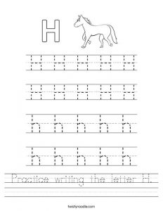 Letter H Worksheet