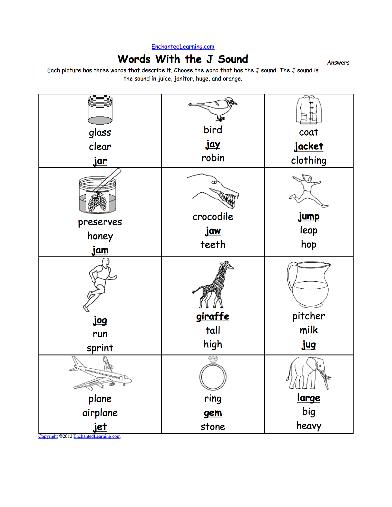 11 Letter J Worksheets For Kids Kitty Baby Love