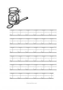 Letter J Tracing Worksheets