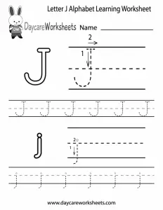Letter J Worksheets for Preschool