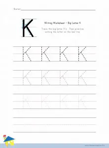 Letter K Handwriting Free Printable Worksheets