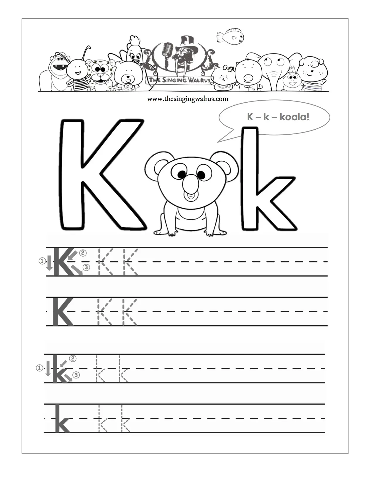 15 Learning The Letter K Worksheets Kitty Baby Love