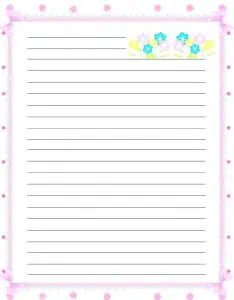Letter Writing Paper with Borders﻿