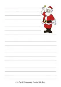 Letter to Santa Writing Paper Printable﻿