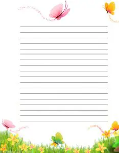 Pretty Spring Letter Writing Paper﻿