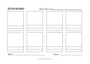 Storyboard Layout Template 8 Boxes