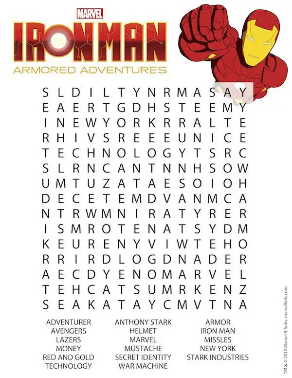 10 Superheroes Word Search Printables For All Kitty Baby Love