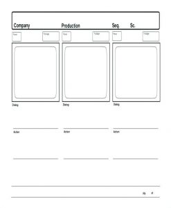 TV Ad Storyboard Template﻿