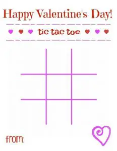 Valentine Day Tic Tac Toe Printable