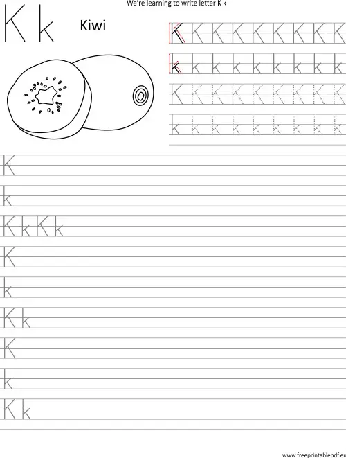15 learning the letter k worksheets kittybabylovecom