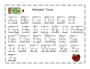 Alphabet Letters to Trace
