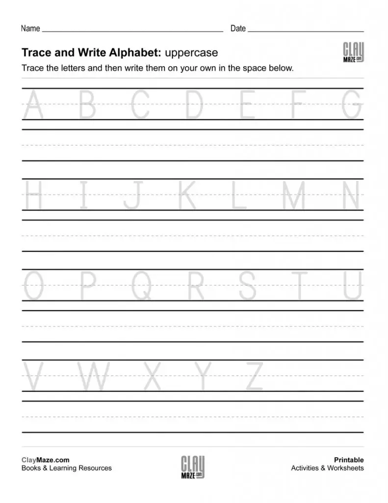 42 Educative Letter Tracing Worksheets | KittyBabyLove.com