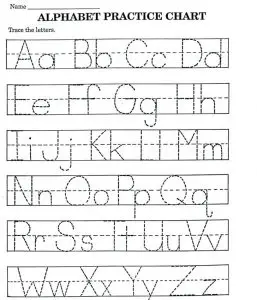 Capital and Small Letter Tracing Worksheet