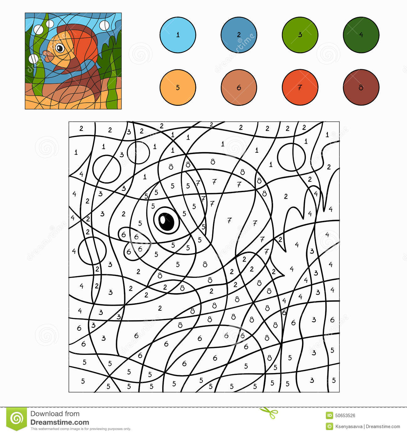 Sea Turtle Color By Number Free Printable Coloring Pages Beach Themed 