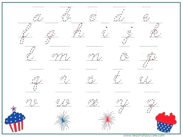 Cursive Alphabet Tracing Sheets