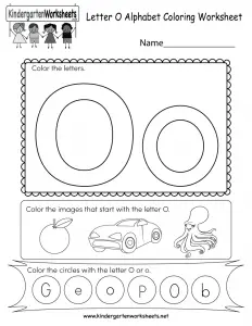 Free Letter O worksheets