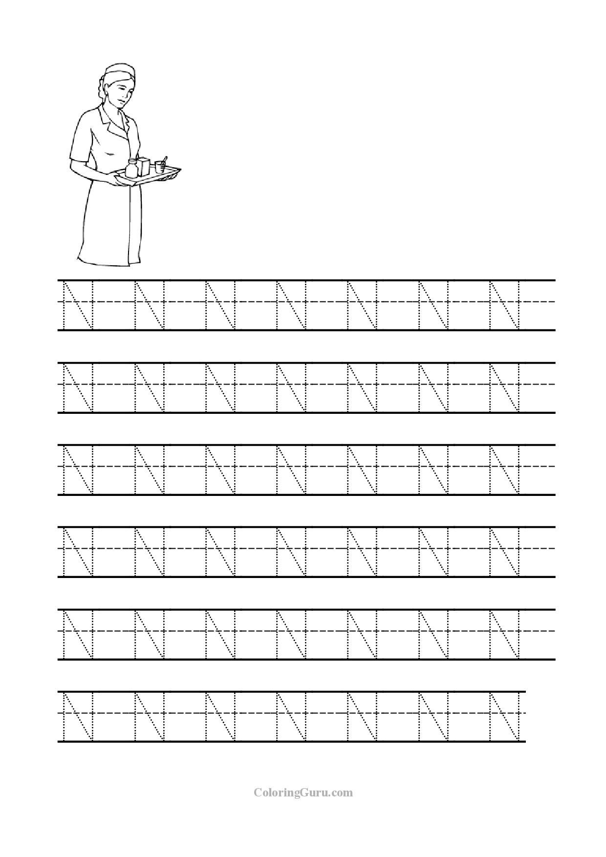 14 Interesting Letter N Worksheets For Kids Kitty Baby Love
