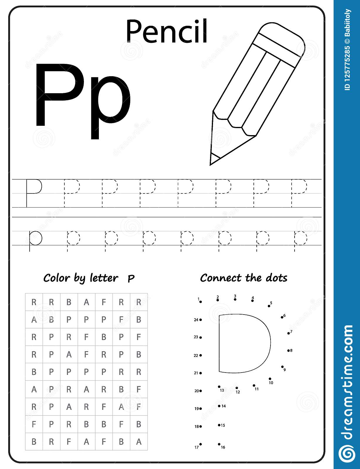 Free Letter P Worksheets For Kindergarten