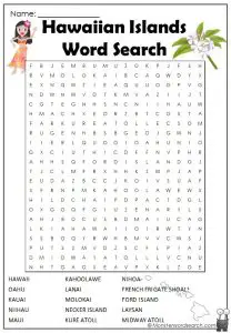 Islands Word Search