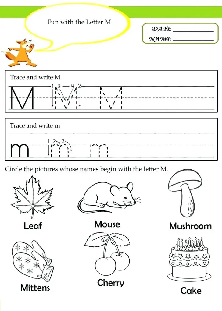 20 instructive letter m worksheets for toddlers