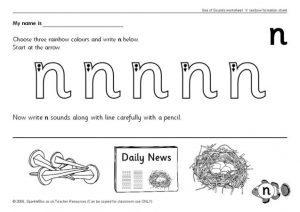 Letter N Sound Worksheet