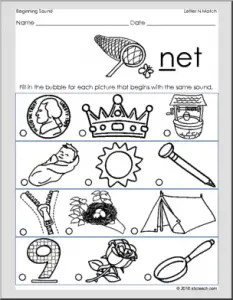 Letter N Worksheets For First Grade